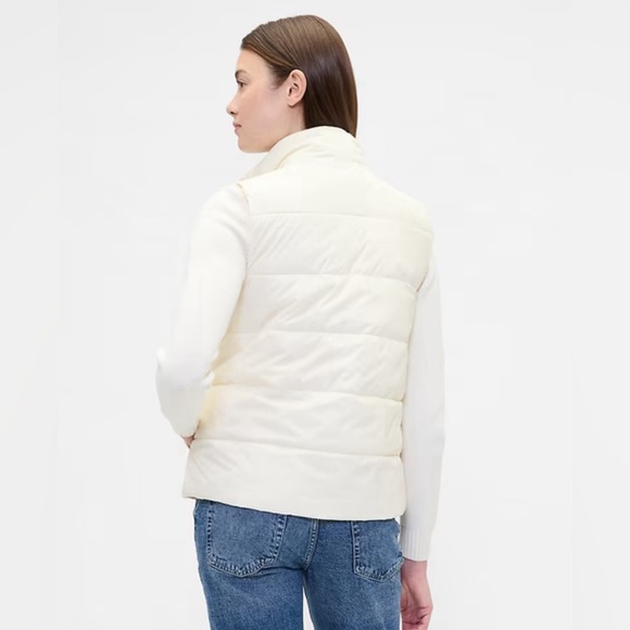 Gap ColdControl puffer vest ivory white crème warm winter vest - Picture 4 of 13